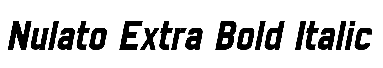 Nulato Extra Bold Italic